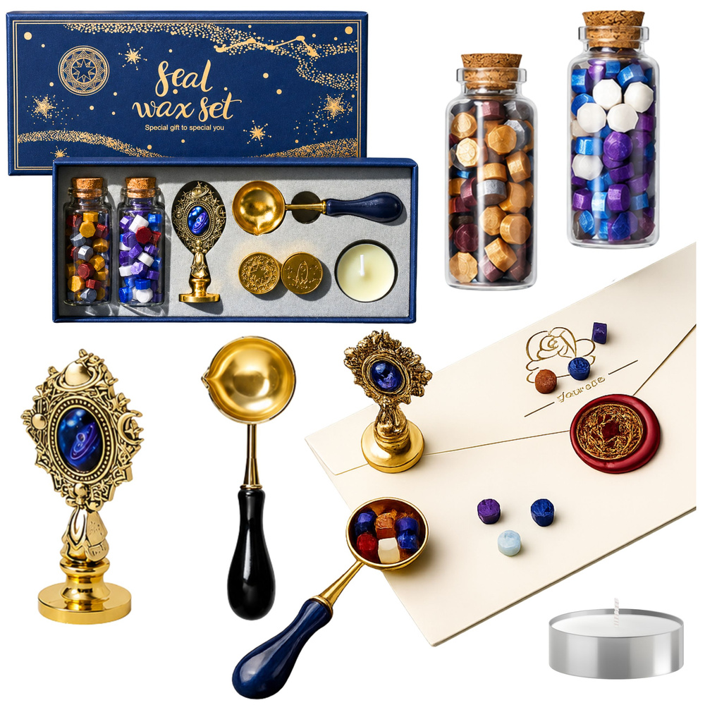 eng_pl_Wax-Seal-Set-Wax-Stamp-for-Decorating-31076_1 Set voštanih pečata za ukrašavanje