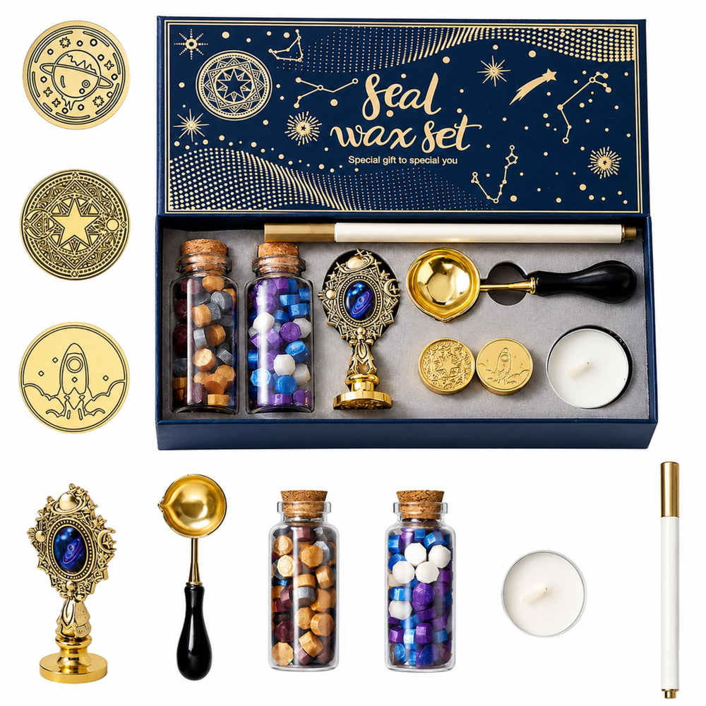 eng_pl_Wax-Seal-Set-Wax-Stamp-for-Decorating-31076_2 Set voštanih pečata za ukrašavanje