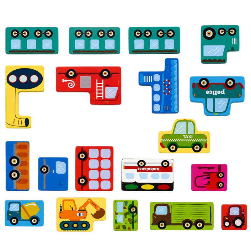 eng_pl_Wooden-Puzzle-Brain-Teaser-Logic-Puzzle-Colorful-Vehicles-23-pcs-28837_4 Drvena slagalica Šarena vozila 23 dijela