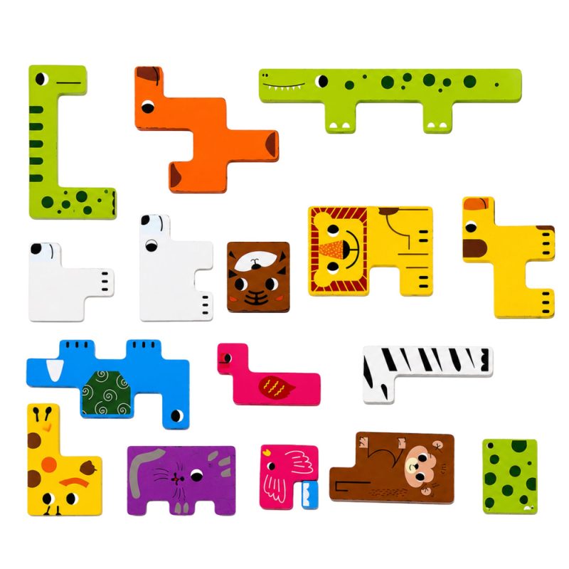 eng_pl_Wooden-Puzzle-Brain-Teaser-Logical-Puzzle-Animals-Colorful-20-pcs-28836_4 Drvena slagalica Životinje Šarene 20 komada