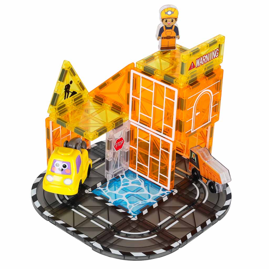 3D magnetske građevinske kocke građevinski strojevi 92 elementa
