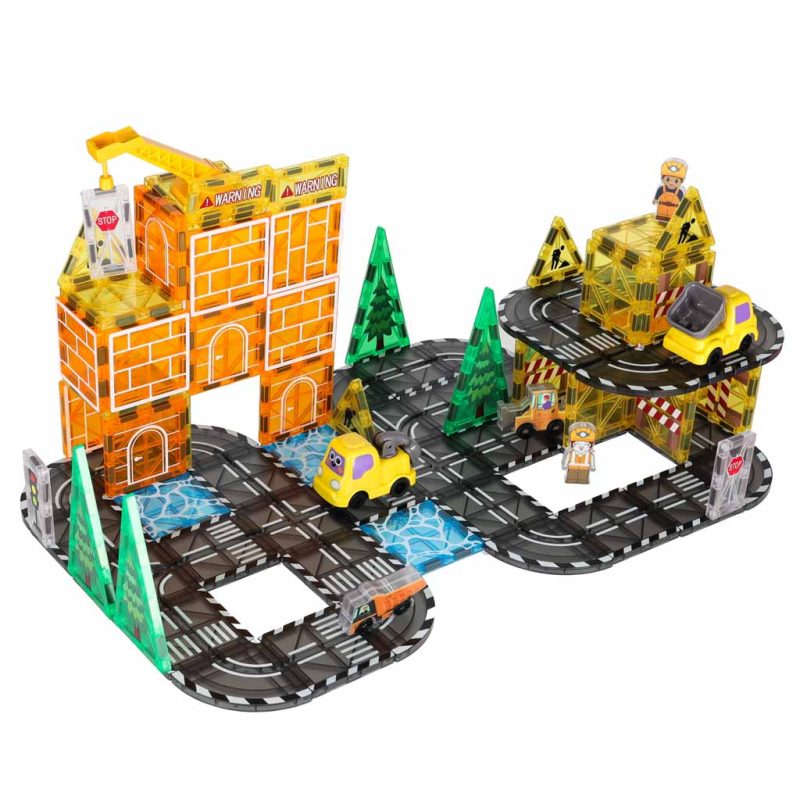 3D magnetske građevinske kocke građevinski strojevi 92 elementa