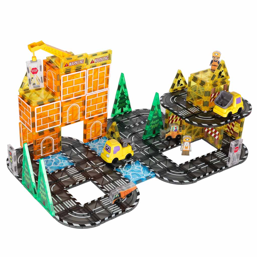 3D magnetske građevinske kocke građevinski strojevi 92 elementa