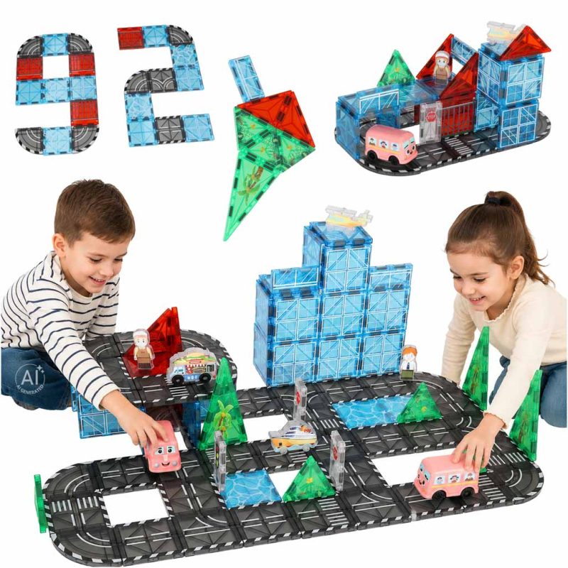 3D-magnetic-construction-blocks-city-cars-91-elements-188503 3D magnetske građevinske kocke grad i auti 91 element