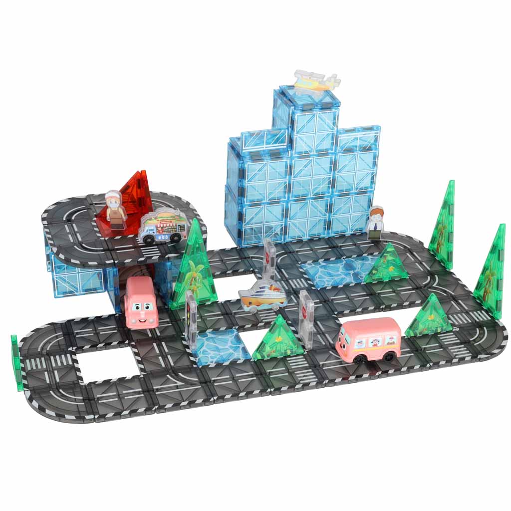 3D magnetske građevinske kocke grad i auti 91 element