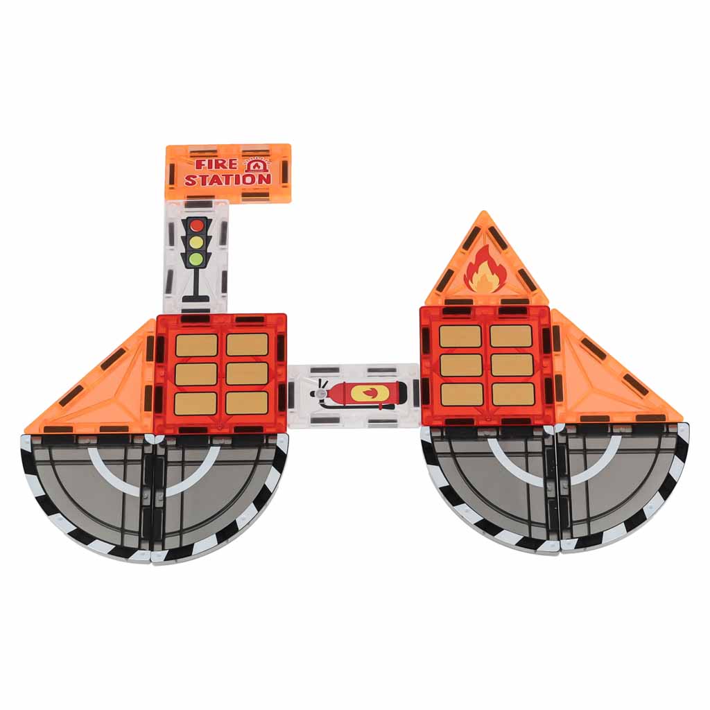 3D magnetske građevinske kocke vatrogasci 92 elementa