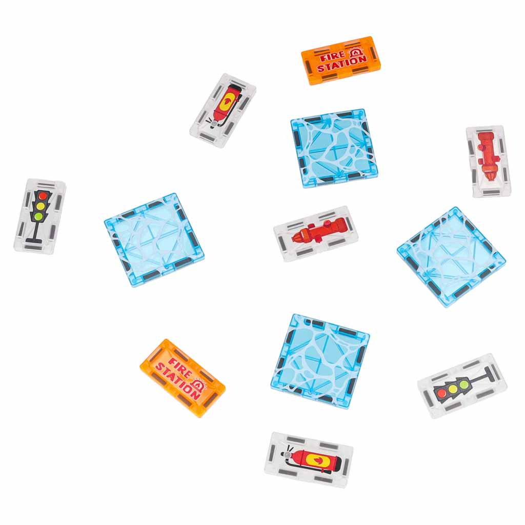 3D magnetske građevinske kocke vatrogasci 92 elementa