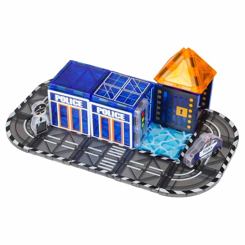 3D magnetske građevinske kocke policija 91 element