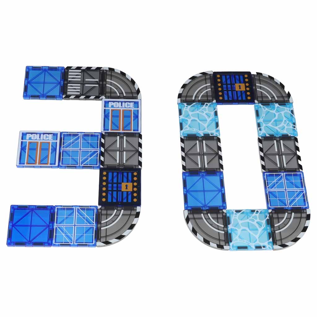 3D magnetske građevinske kocke policija 91 element