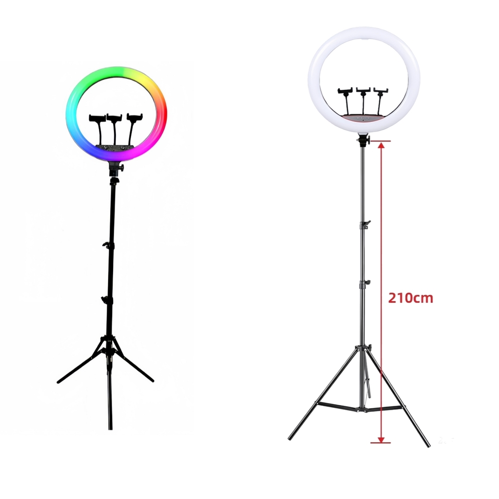 RGB LED selfie okruglo svjetlo na tronošcu s 3 držača