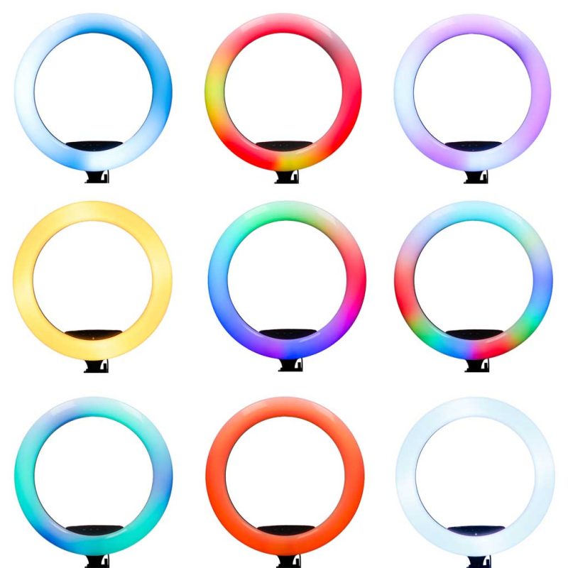 RGB LED selfie okruglo svjetlo na tronošcu s 3 držača