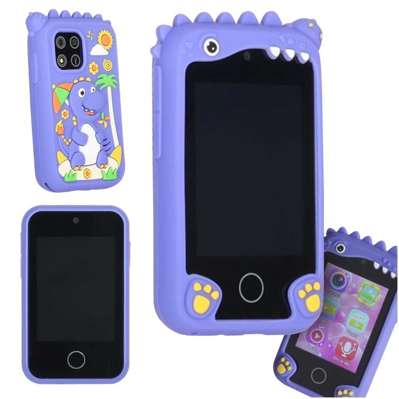 Smartphone-for-kids-with-camera-8GB-memory-card-blue-dinosaur-187952 Dječji pametni telefon s kamerom, memorijska kartica od 8 GB, ljubičasti dinosaur