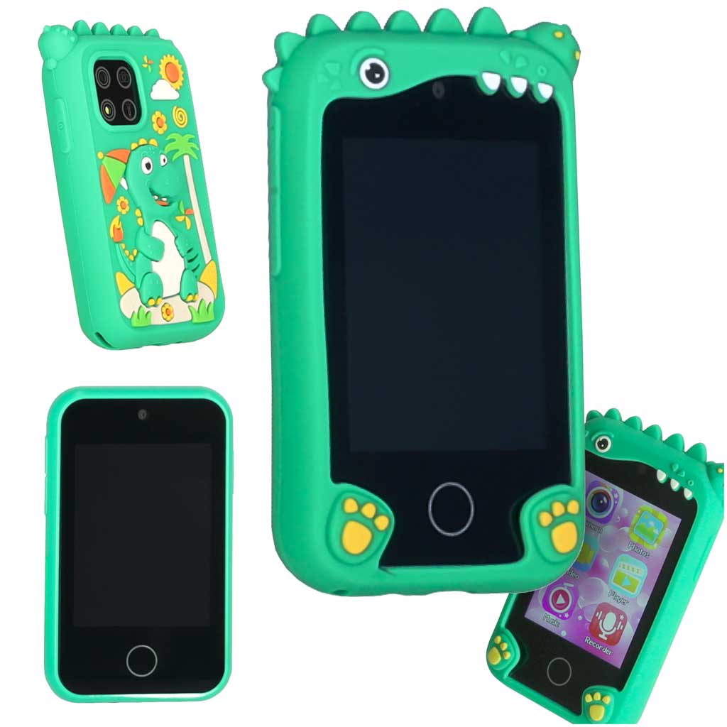 Dječji pametni telefon s kamerom, memorijska kartica od 8 GB, zeleni dinosaur