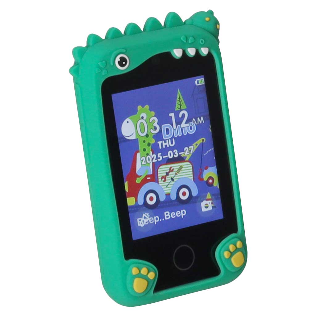 Dječji pametni telefon s kamerom, memorijska kartica od 8 GB, zeleni dinosaur