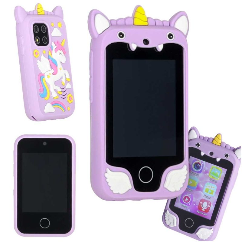 Smartphone-for-kids-with-camera-8GB-memory-card-purple-unicorn-187923 Dječji pametni telefon s kamerom, memorijska kartica od 8 GB, ljubičasti jednorog