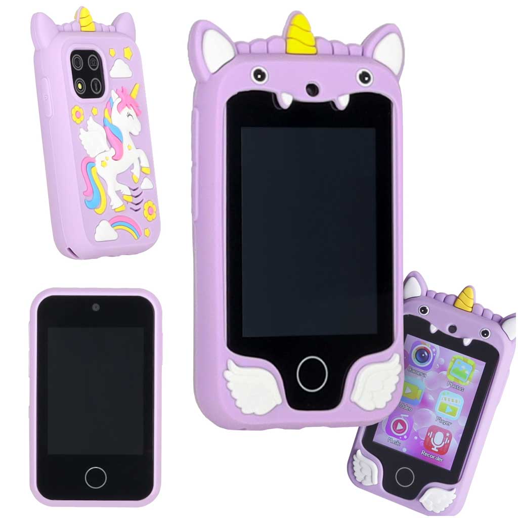 Smartphone-for-kids-with-camera-8GB-memory-card-purple-unicorn-187923 Dječji pametni telefon s kamerom, memorijska kartica od 8 GB, ljubičasti jednorog
