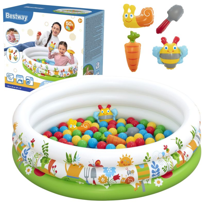 Napuhan bazen s lopticama 102 cm x 25 cm Bestway 52466