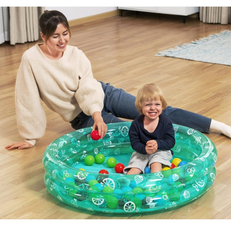 eng_pl_Inflatable-Garden-Pool-with-Balls-Bestway-51141-Transparent-With-Dots-17047_5 (1) Napuhani vrtni bazen s lopticama Bestway 51141