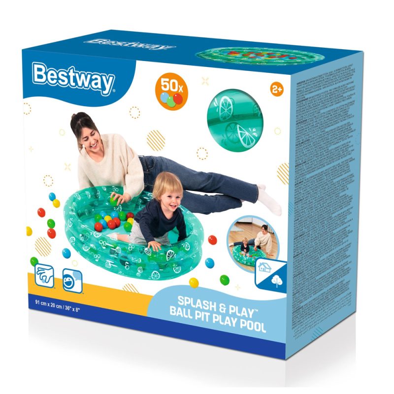 eng_pl_Inflatable-Garden-Pool-with-Balls-Bestway-51141-Transparent-With-Dots-17047_6 (1) Napuhani vrtni bazen s lopticama Bestway 51141