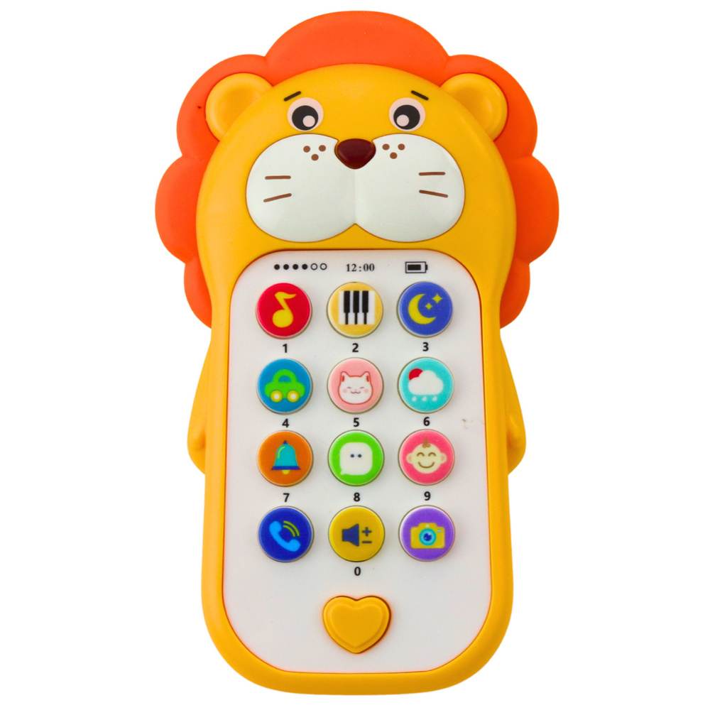 Interaktivni edukativni telefon za malu djecu Zvuci Melodije Žuti lav