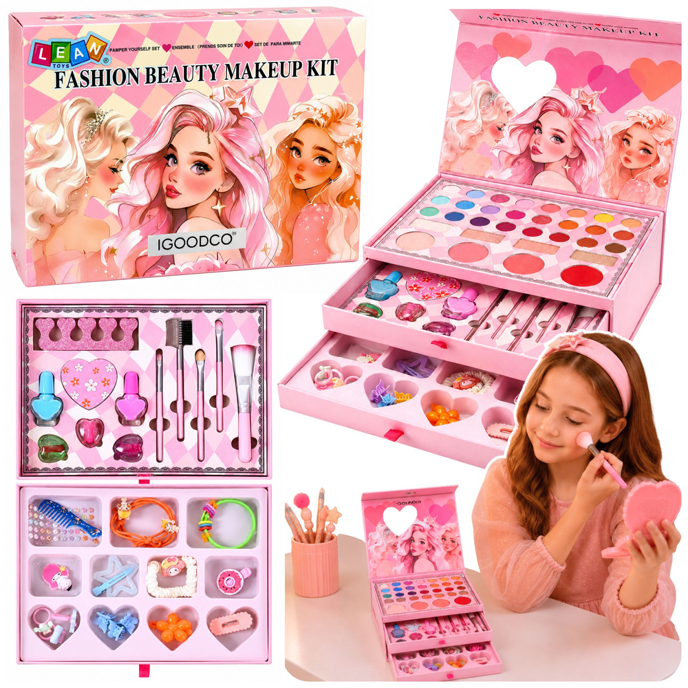 eng_pl_Makeup-Cosmetics-Case-Set-for-Children-Pink-Box-31194_1 Set za šminkanje za djecu, ružičasta kutija
