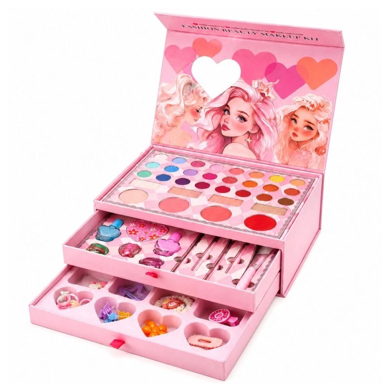 eng_pl_Makeup-Cosmetics-Case-Set-for-Children-Pink-Box-31194_3 Set za šminkanje za djecu, ružičasta kutija