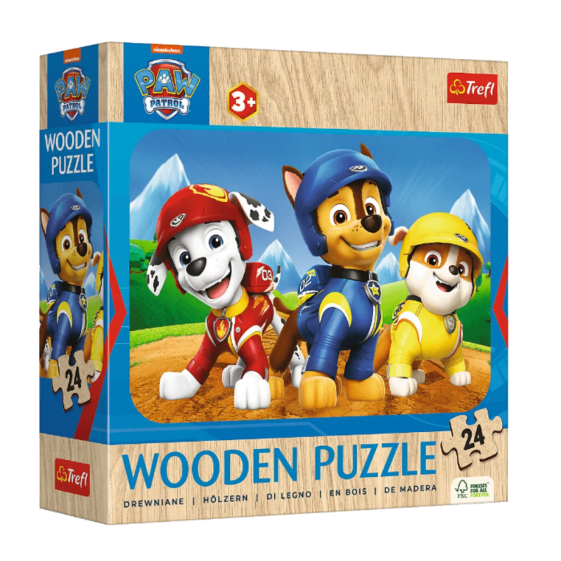 Puzzle – 24 drvena dijela – Slatki tim štenaca – Trefl 20265