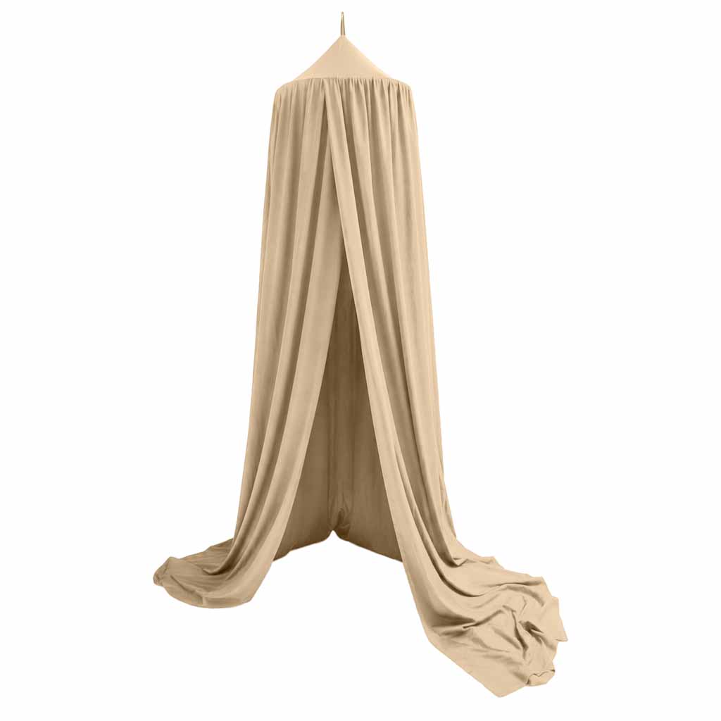 Baby-canopy-over-crib-curtain-tent-tipi-hanging-beige-188733 Viseći bež šator/baldahin za dječji krevetić (tipi stil)