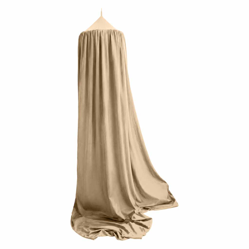 Baby-canopy-over-crib-curtain-tent-tipi-hanging-beige-188734 Viseći bež šator/baldahin za dječji krevetić (tipi stil)