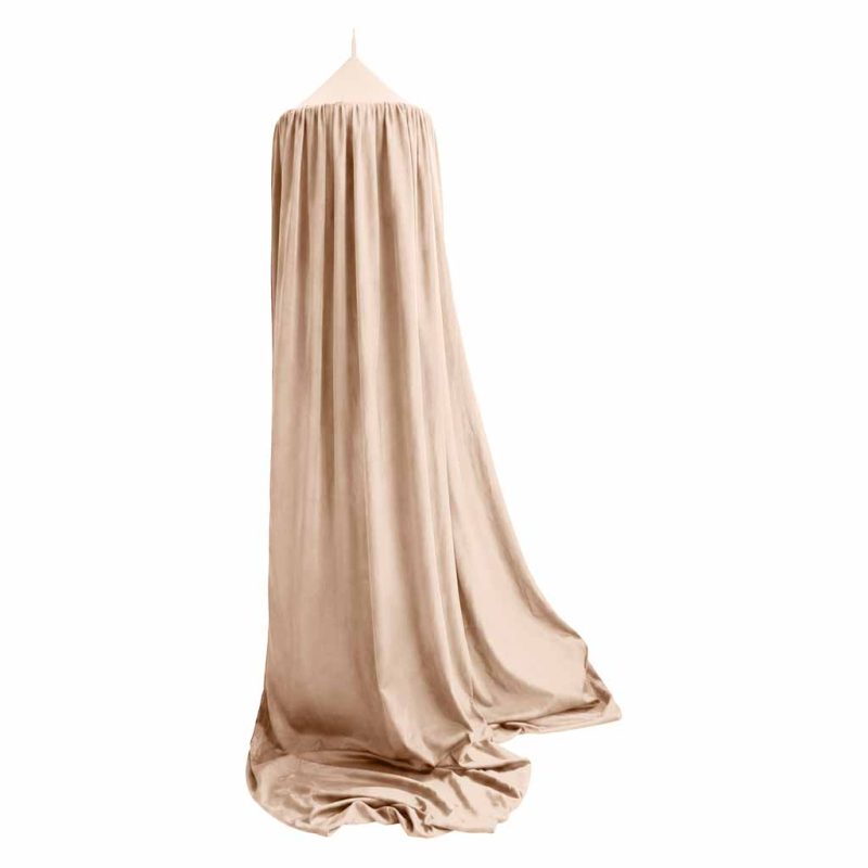 Viseći bež šator/baldahin za dječji krevetić (tipi stil)