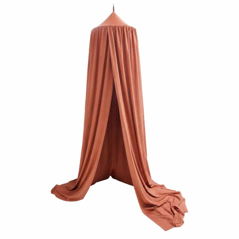 Baby-canopy-over-crib-curtain-tent-tipi-hanging-dark-pink-188850 Viseći tamno roza šator/baldahin za dječji krevetić (tipi stil)