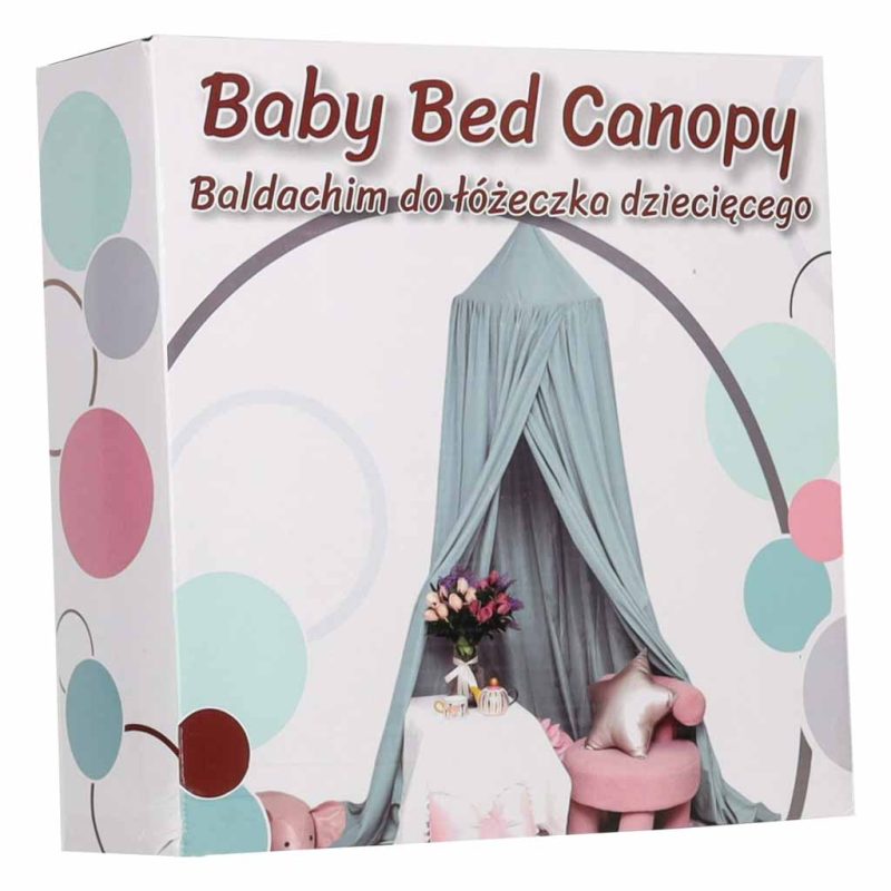 Viseći plavi šator/baldahin za dječji krevetić (tipi stil)
