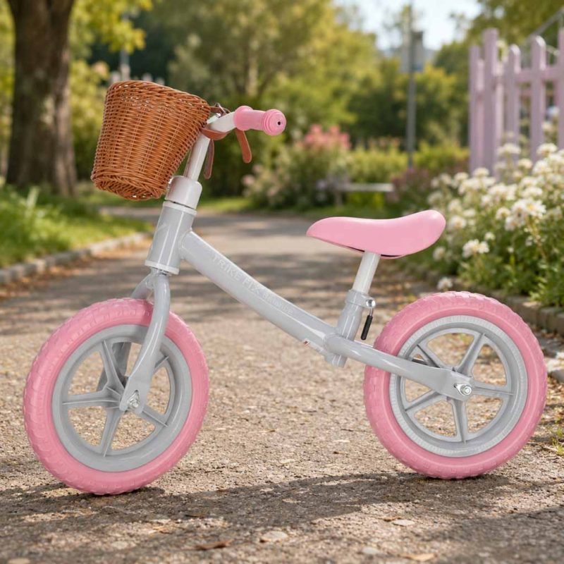 KX2798_1127794 Trike Fix bicikl za ravnotežu s košarom – ružičasti
