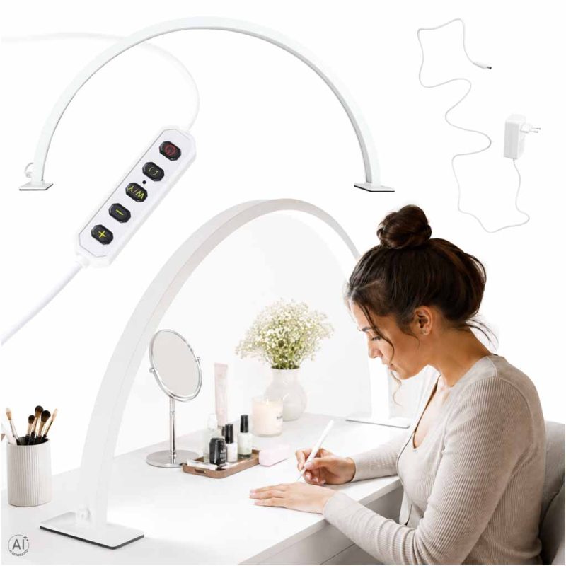 LED-desk-lamp-for-manicures-curved-design-3-colors-white-186714 Zakrivljena LED stolna lampa za manikuru, 3 boje, bijela