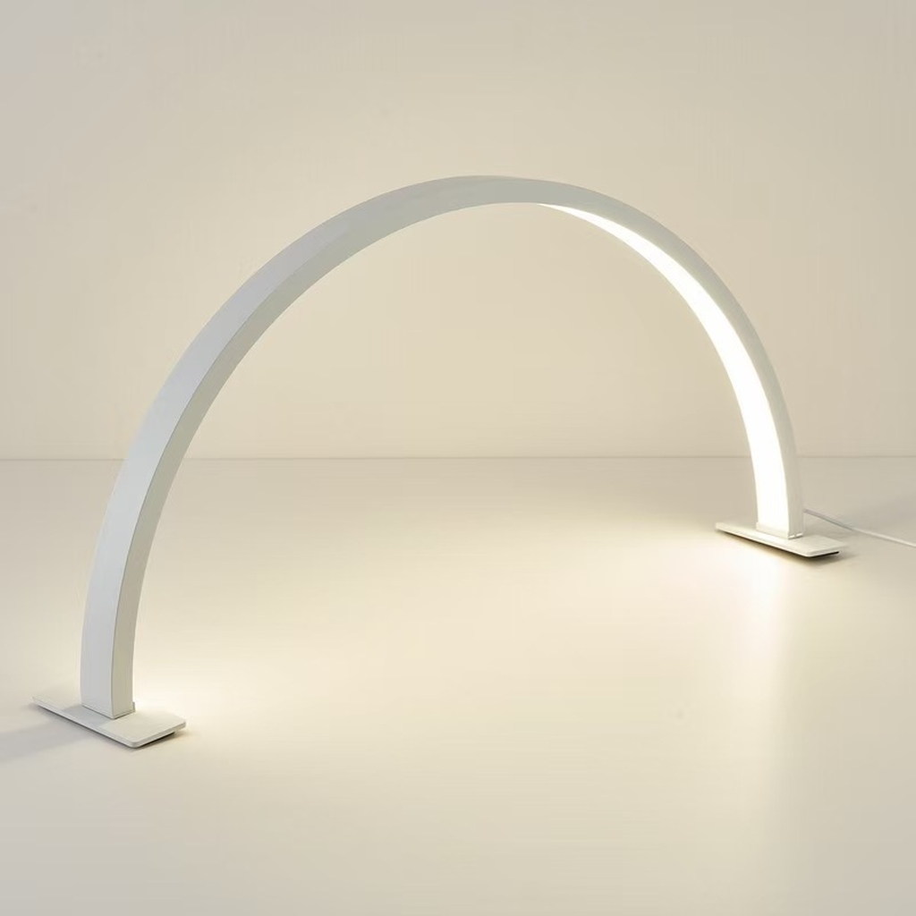 Zakrivljena LED stolna lampa za manikuru, 3 boje, bijela