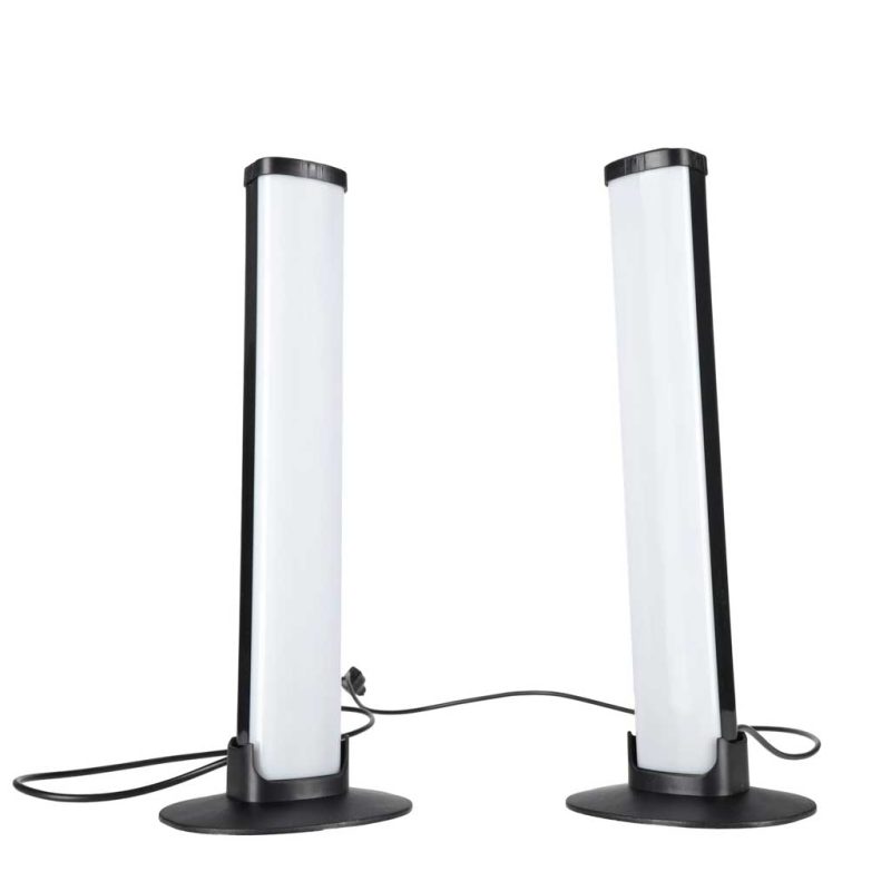 RGB LED stolna lampa za igranje u obliku stupa s daljinskim upravljačem, set od 2 komada