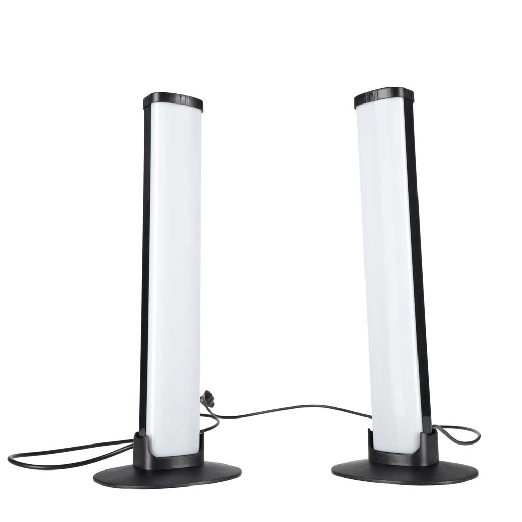 RGB LED stolna lampa za igranje u obliku stupa s daljinskim upravljačem, set od 2 komada