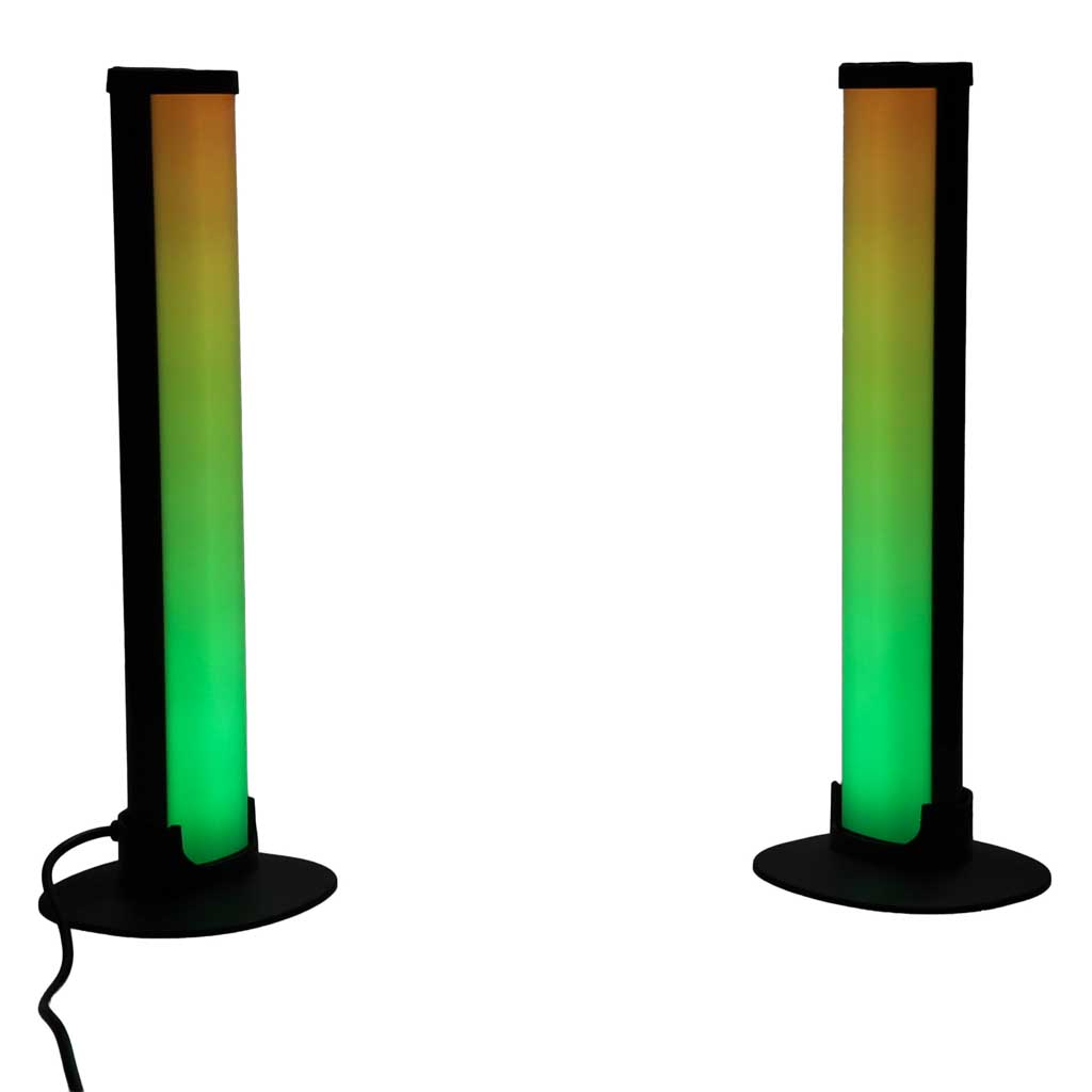 RGB LED stolna lampa za igranje u obliku stupa s daljinskim upravljačem, set od 2 komada