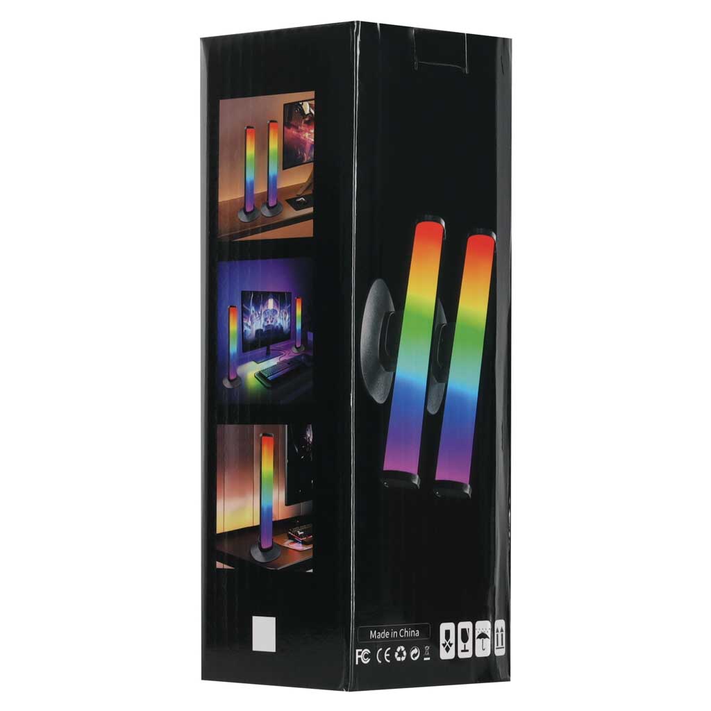 RGB LED stolna lampa za igranje u obliku stupa s daljinskim upravljačem, set od 2 komada