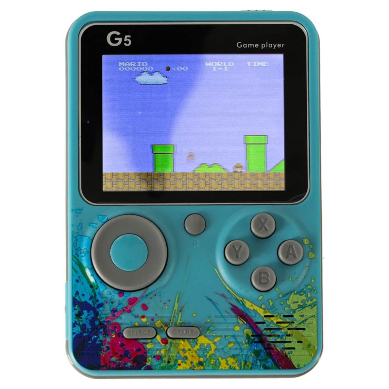 Retro-blue-mini-portable-games-console-162051 Prijenosna mini retro elektronička igraća konzola s 500 igara, plava