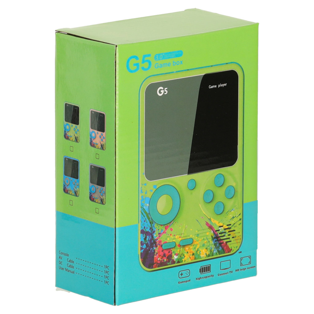Prijenosna mini retro elektronička igraća konzola s 500 igara, siva