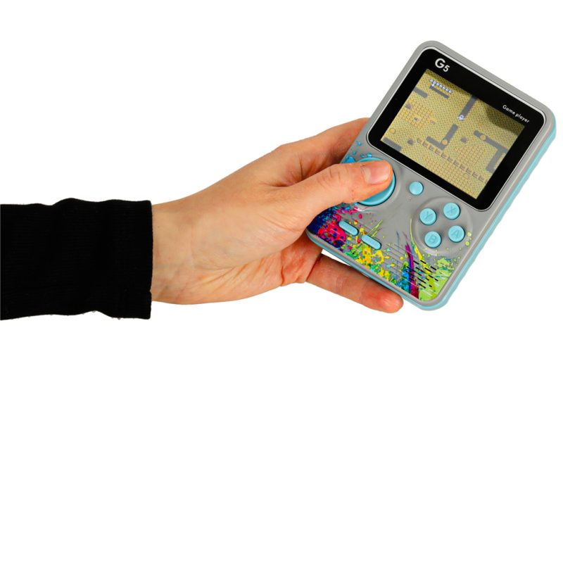 Prijenosna mini retro elektronička igraća konzola s 500 igara, siva