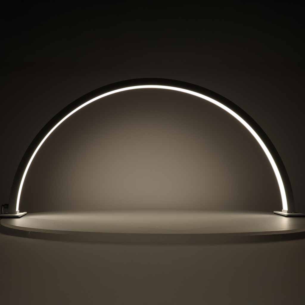 Zakrivljena LED stolna lampa za manikuru, 3 boje, bijela