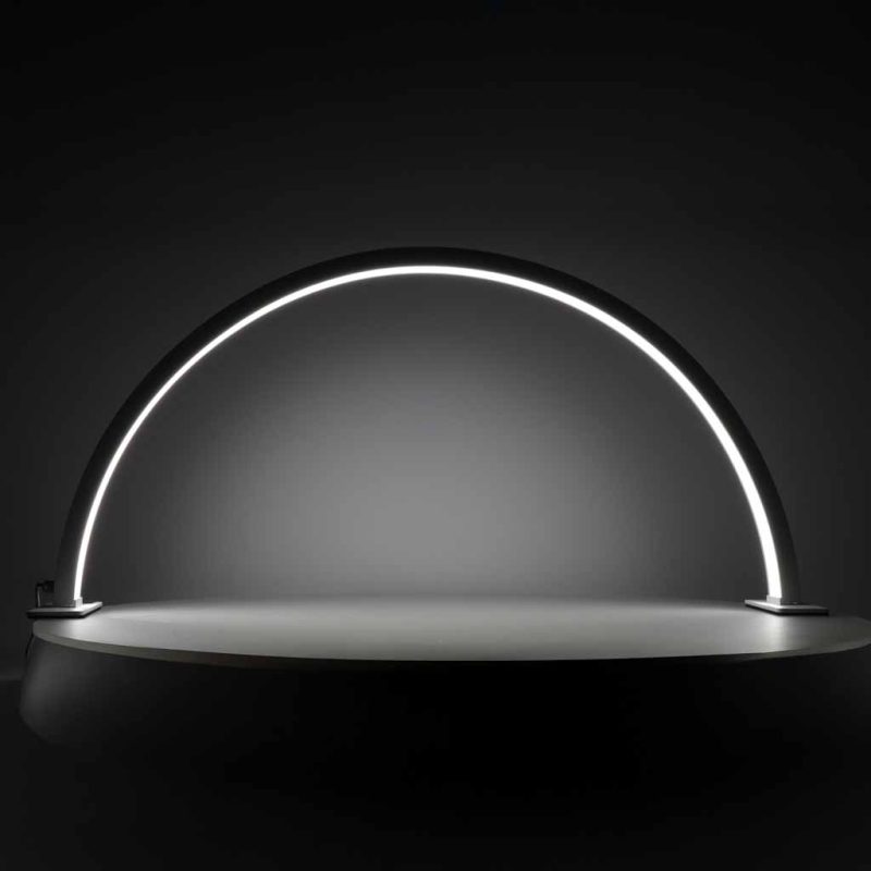 Zakrivljena LED stolna lampa za manikuru, 3 boje, bijela
