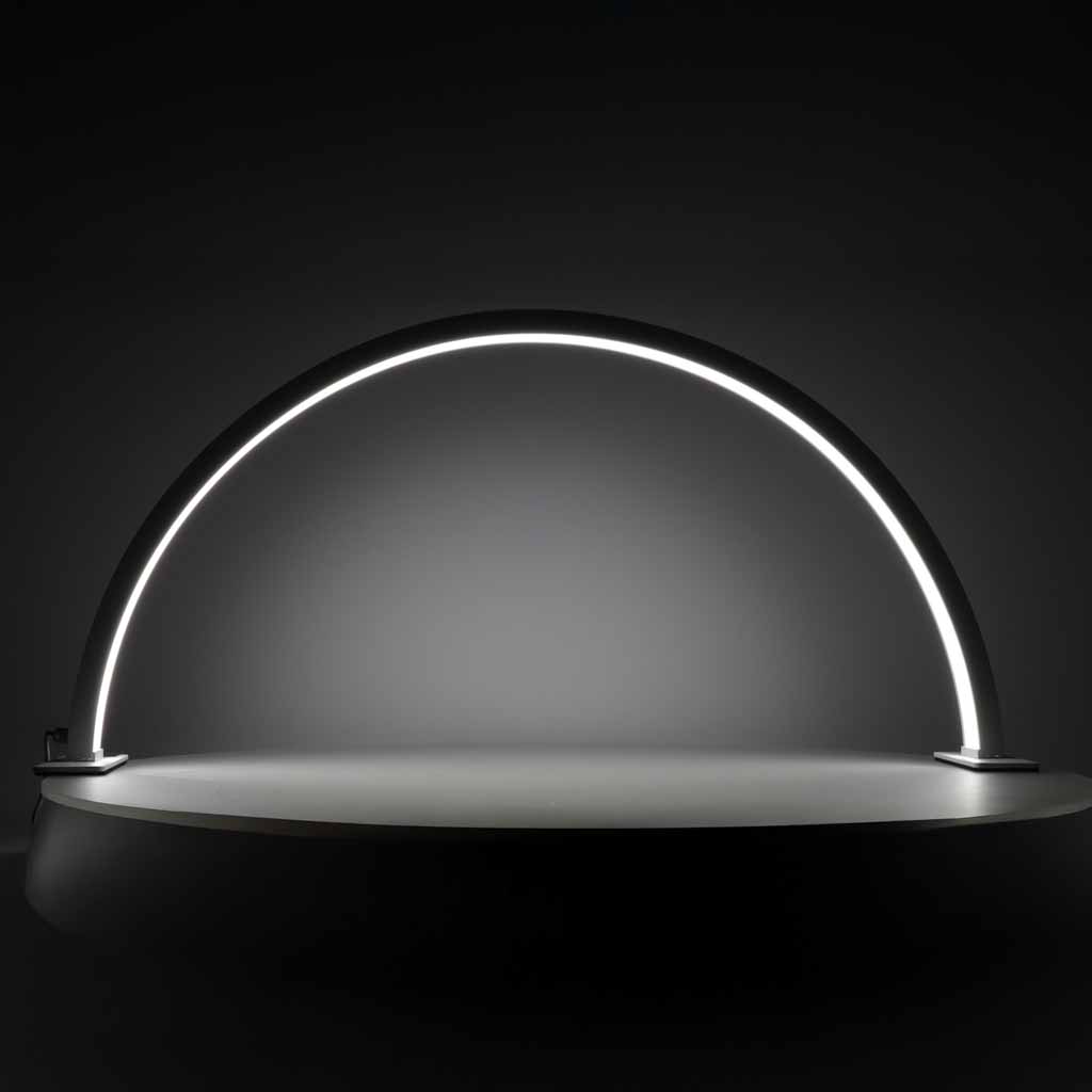 Zakrivljena LED stolna lampa za manikuru, 3 boje, bijela