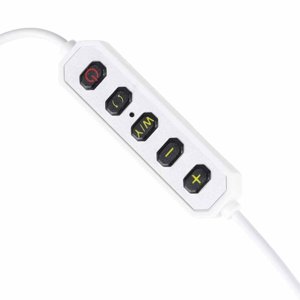 Zakrivljena LED stolna lampa za manikuru, 3 boje, bijela