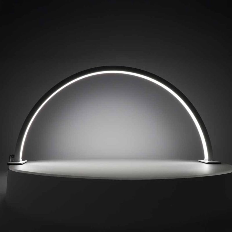 Zakrivljena LED stolna lampa za manikuru, 3 boje, bijela