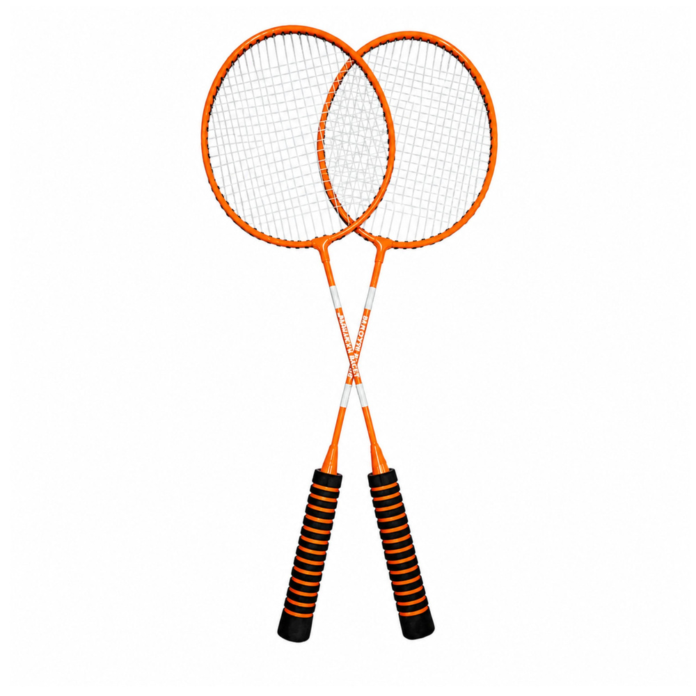 eng_pl_Badminton-Set-3-Rackets-Shuttlecocks-Orange-Case-31924_2 Set za badminton: reketi, 3 loptice i navlaka – narančasti