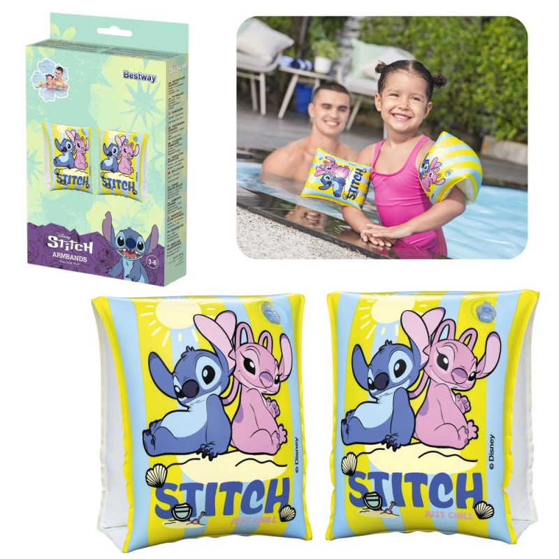 Dječji leptirići za plivanje Disney Stitch, žuti, Bestway 9104S