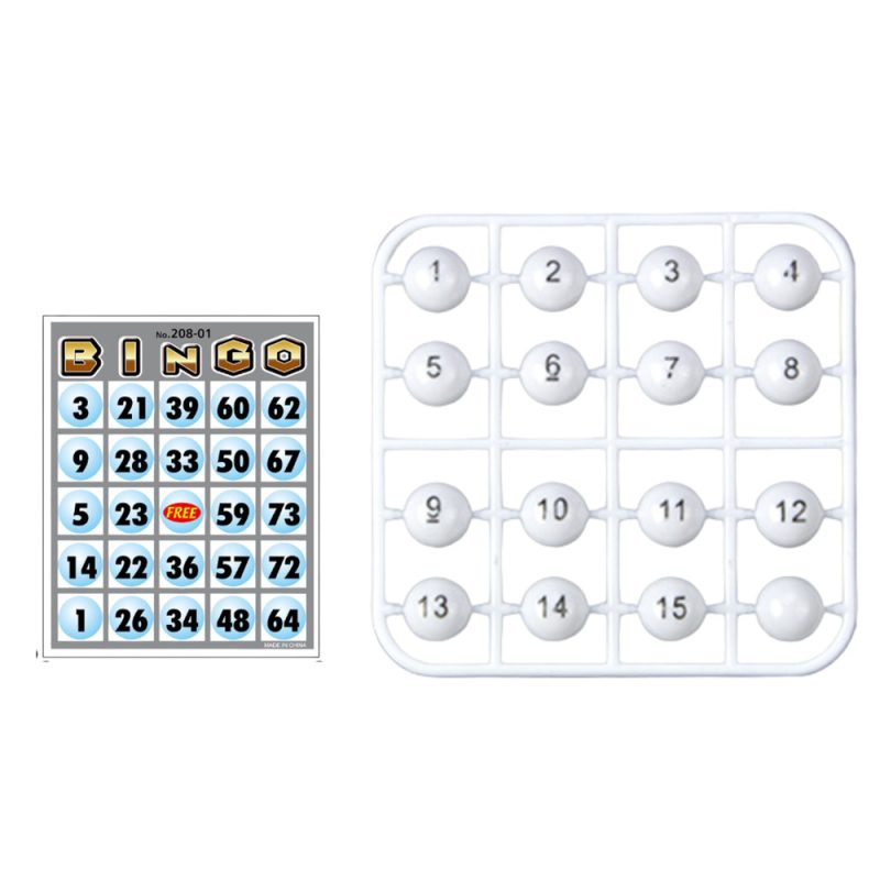 Klasična obiteljska igra bingo s 80 kuglica, 20 kartica i uređajem za izvlačenje